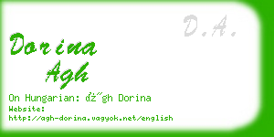 dorina agh business card